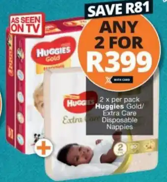 Checkers Higgies Gold / Extra Care Disposable Nappies offer