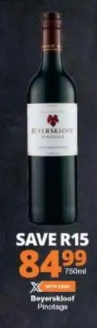 Checkers Beyerskloof Pinotage 750 ml offer
