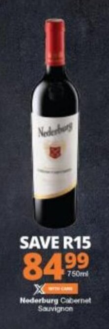 Checkers Nederburg Cabernet Sauvignon 750 ml offer