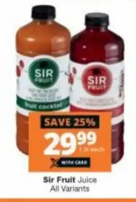 Checkers Sir Fruit Juice All Variants offer
