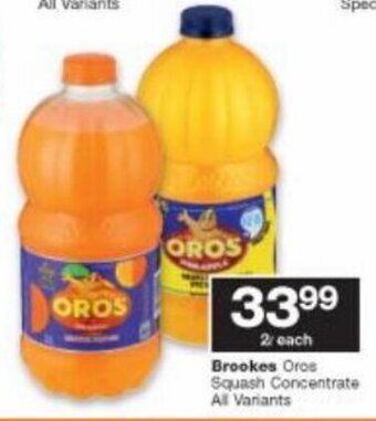 Checkers Brookes Oros Squash Concentrate All Variants offer