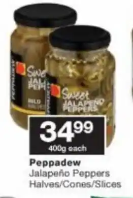 Checkers Peppadew jalapeño Peppers Halves / Cones / Slices 400g offer