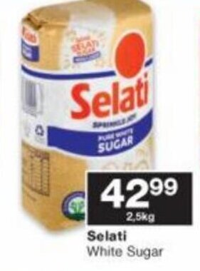Checkers Selati White Sugar 2.5kg offer