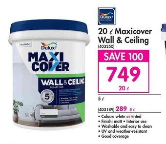 Makro Dulux 20L Maxicover Wall & Ceiling offer