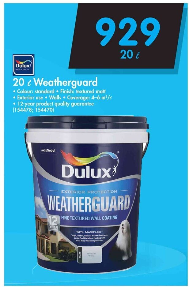 Dulux 20L Weatherguard offer at Makro