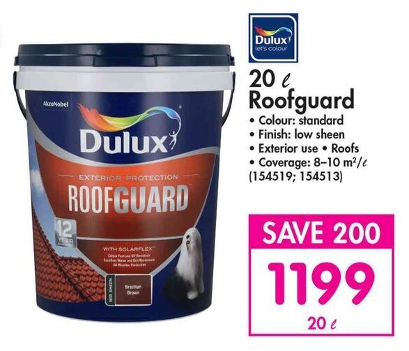 Dulux 20L Roofguard offer at Makro