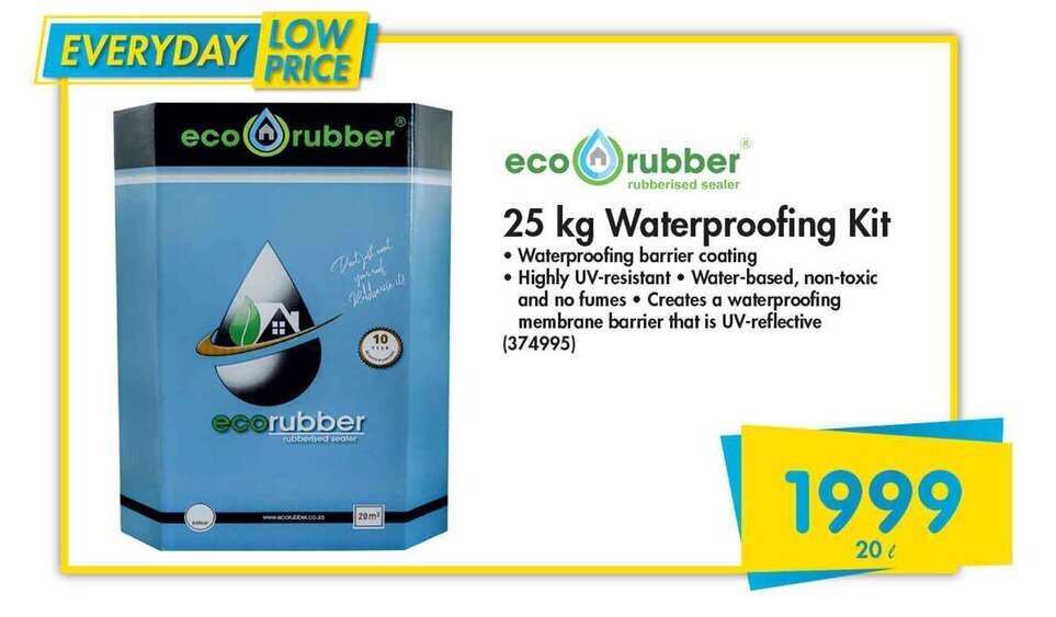 Eco Rubber 25kg Waterproofing Kit offer at Makro
