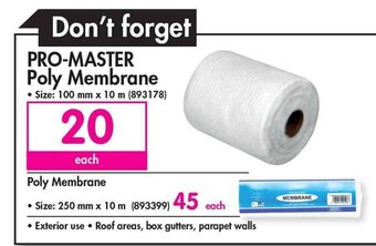 Pro-Master Poly Membrane