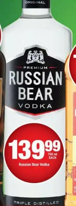 OK Liquor Russian Beer Vodka 750 ml offer