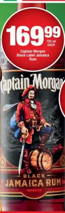 OK Liquor Captain Morgan Black Label Jamaica Rum offer