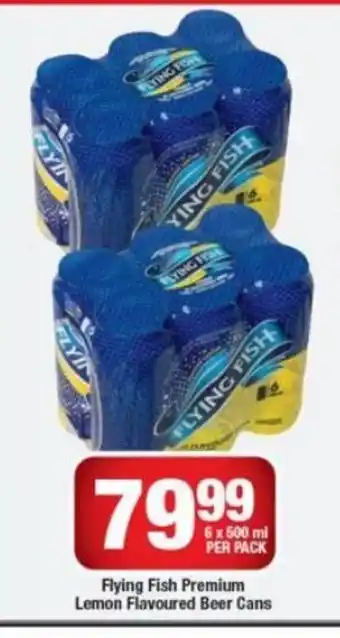 Flying FIsh Premium Lemon Flavoured Beer Cans 6 x 500ml
