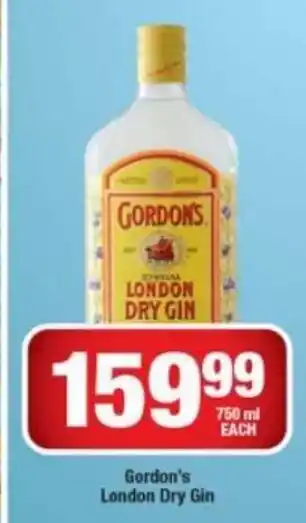 OK Liquor Gordon's London Dry Gin 750 ml offer