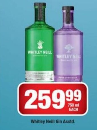 Whitley Neill Gin Asstd 750 ml