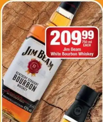 Jim Beam White Bourbon Whiskey 750 ml