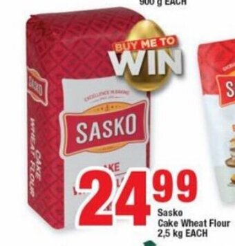 OK Foods Sasko Cake Wheat Flour 2.5kg each offer