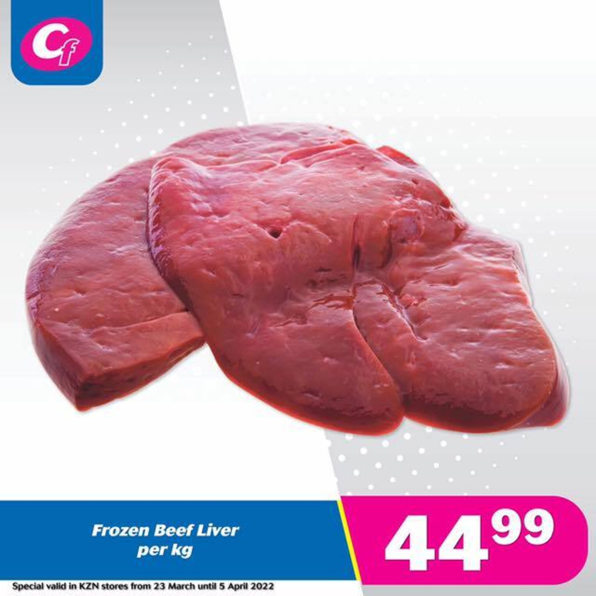 Frozen Beef Liver per kg offer at Cambridge Food