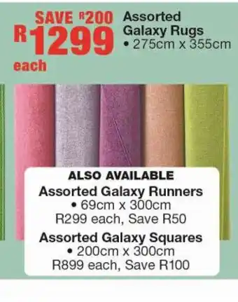 House & Home Assorted Galaxy Rugs 275cm x 355cm offer