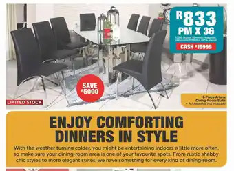 House & Home 9-Piece Ariana Dining-Room Suite offer