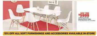 House & Home 7-Piece Lincoln Dining-Room Suite offer