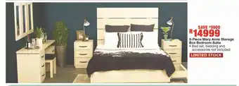 House & Home 5-Piece Mary Anne Storage Box Bedroom Suite offer