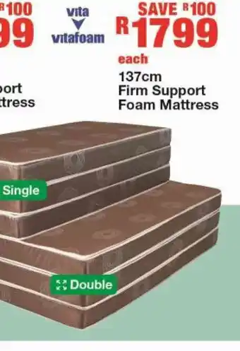 137cm Firm Support Foam Mattress