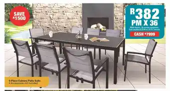 House & Home 9-Piece Cabrera Patio Suite offer