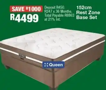 OK Furniture 152 cm rest zone base set offer