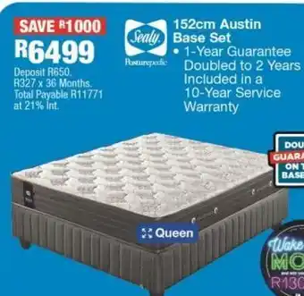OK Furniture 152 cm austin base set offer