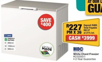 White chest freezer kcg300/1