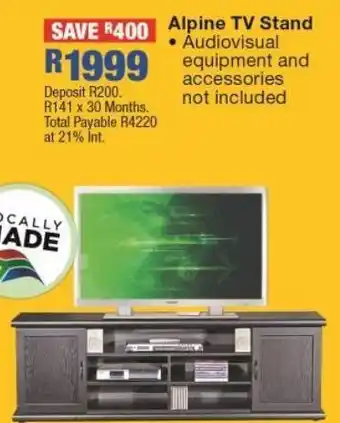 OK Furniture Alpine tv stand offer