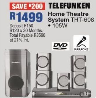 OK Furniture Telefunken home theatre system tht-608 offer