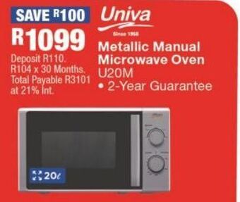 OK Furniture Metallic manual microwave oven u20m offer