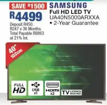 OK Furniture Samsung full hd led tv ua40n5000arxxa offer