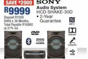 OK Furniture Sony audio systems hcd shake-30d offer