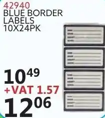 Blue Border Labels 42940