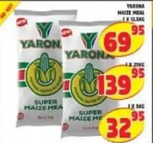 Yarona Cash And Carry Yarona Maize Meal 1 x 12.5kg offer