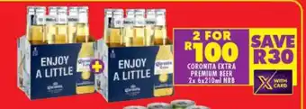 Shoprite Coronita Extra Premium Beer 2 x 6x210ml NRB offer