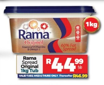 Take 'n Pay Rama Spread Original 1kg Tub offer