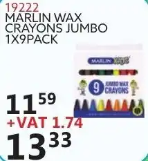Africa Cash and Carry Marlin Wax Crayons Jumbo 19222 offer