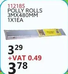 Africa Cash and Carry Polly Rolls 3MX480MM 112185 offer