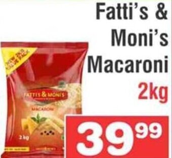 Advance Cash n Carry Fatti's & Moni's Macaroni 2kg offer