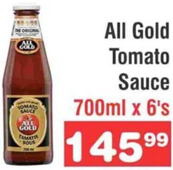Advance Cash n Carry All Gold Tomato Sauce 700ml x 6's offer