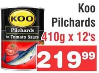 Advance Cash n Carry Koo Pilchards 410g x 12's offer