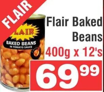 Advance Cash n Carry Flair Baked Beans 400g x 12's offer