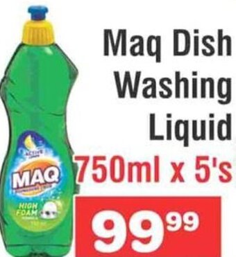 Advance Cash n Carry Maq Dish Washing Liquid 750ml x 5's offer