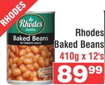 Advance Cash n Carry Rhodes Baked Beans 410g x 12's offer