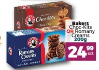 Take 'n Pay Bakers Choc-Kits or Romany Creams 200g offer