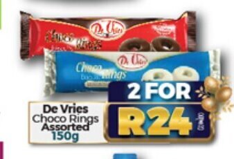 Take 'n Pay De Vries Choco Rings Assorted 150g offer