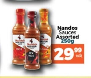 Take 'n Pay Nandos Sauces Assorted 250g offer