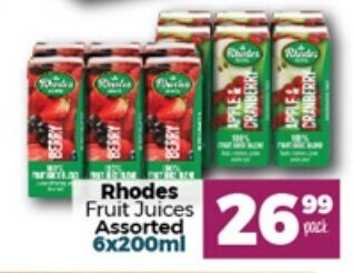 Take 'n Pay Rhodes Fruit Juices Assorted 6 x 200ml offer